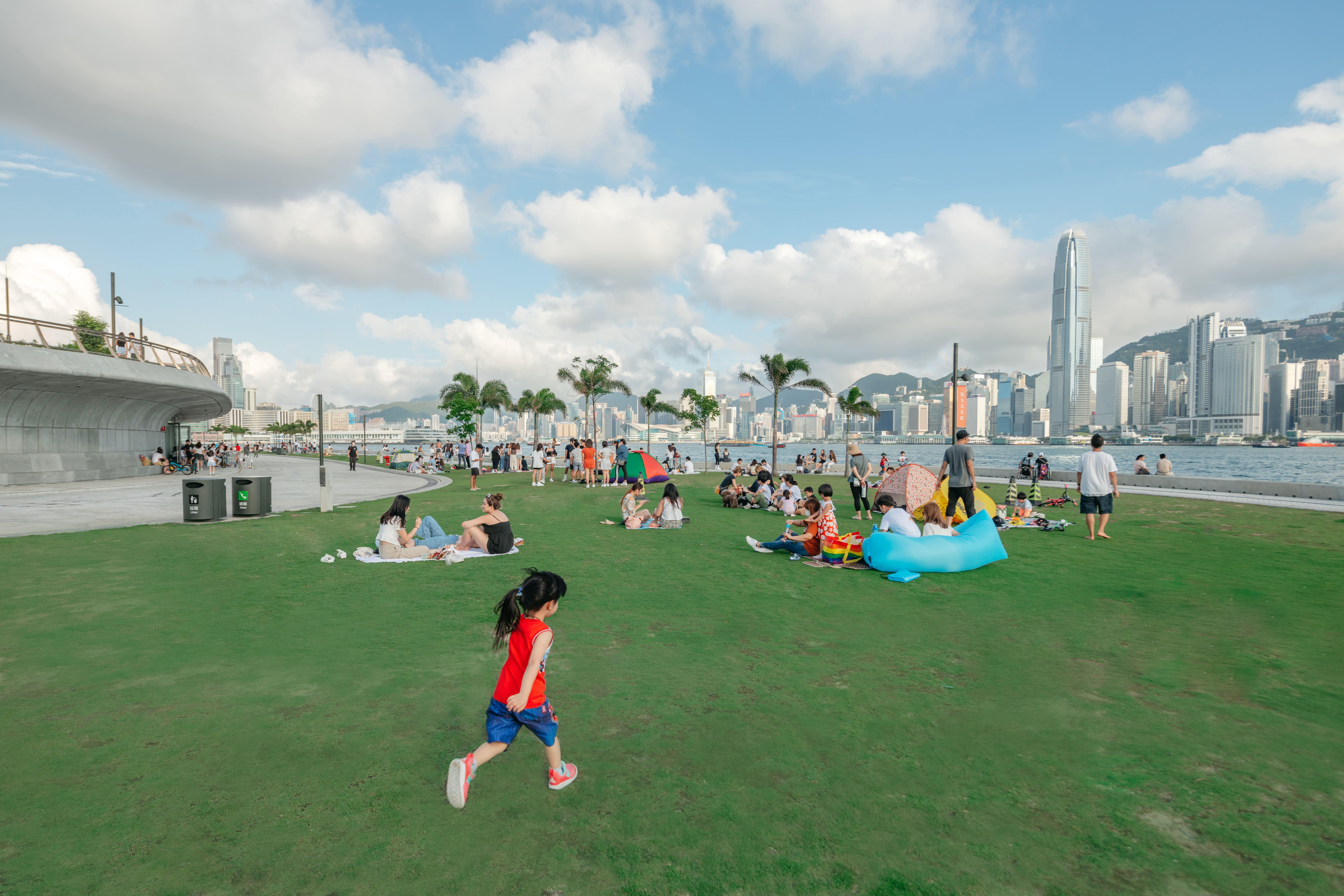 Kowloon Park West Kowloon Waterfront Hong Kong Hi Res Stock