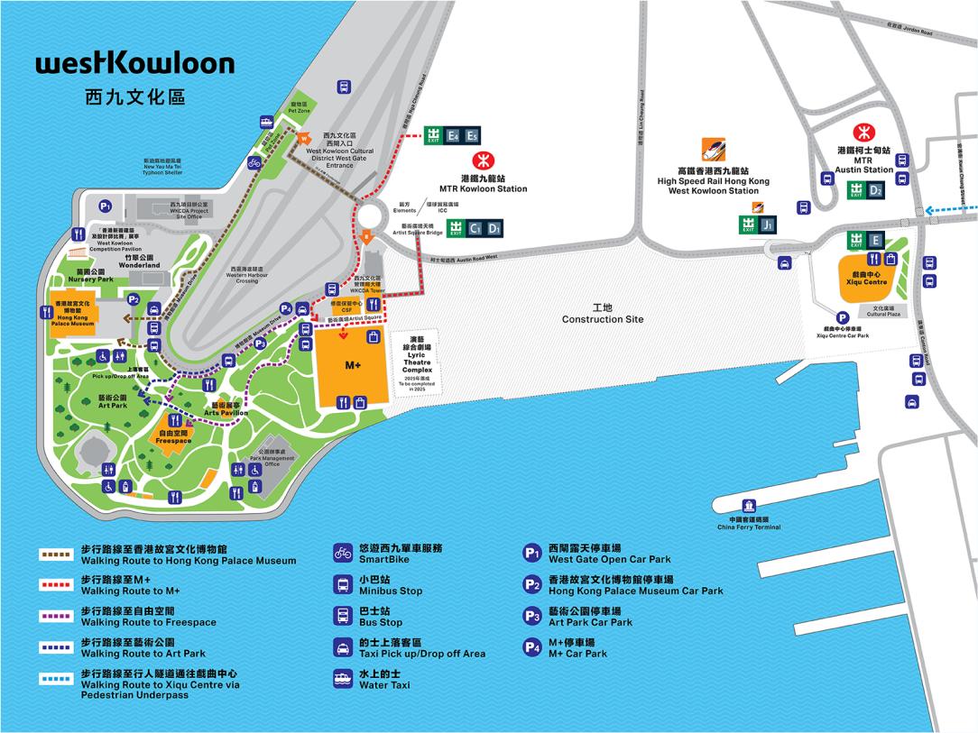 West Kowloon Cultural District WK District Map Transport 20240304 1600x1200 